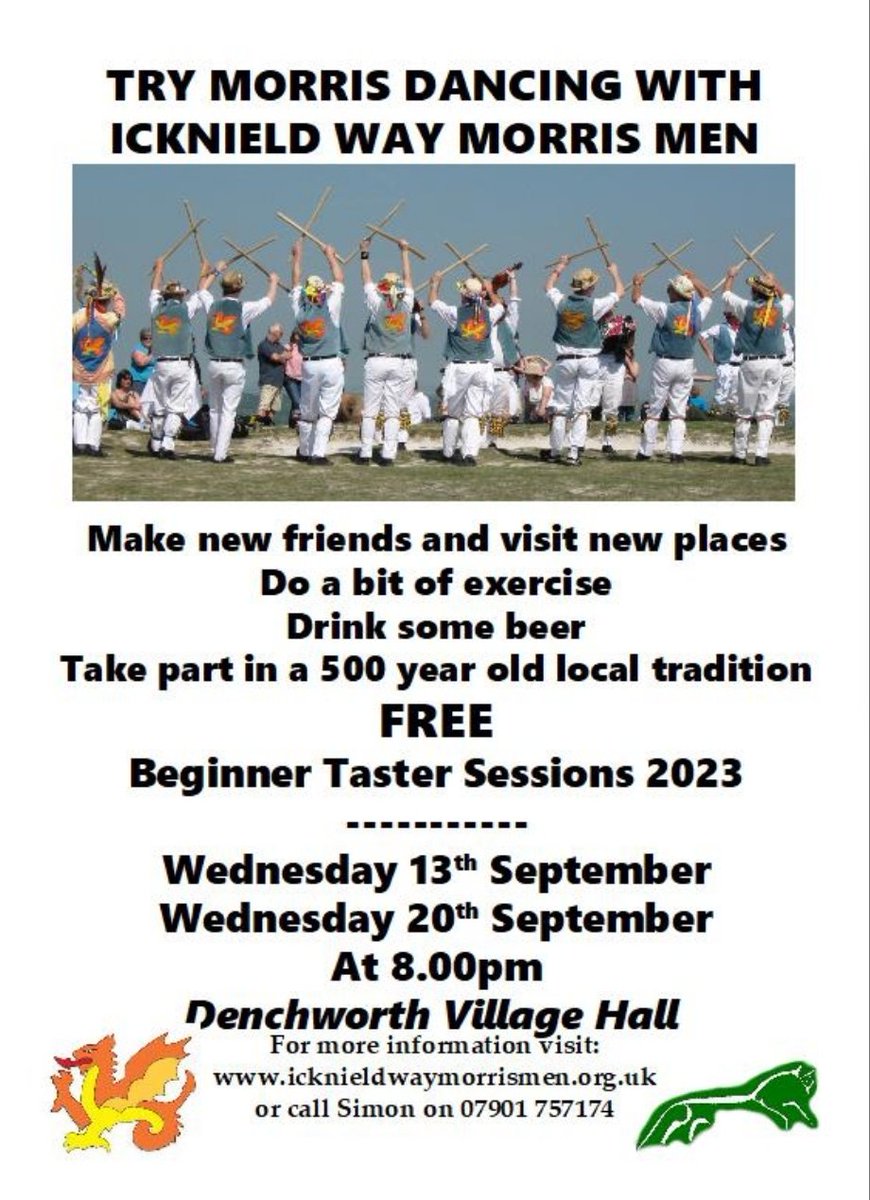 Have a go! Denchworth Village Hall,  Wed 13 &amp; 20 Sept, 8pm!