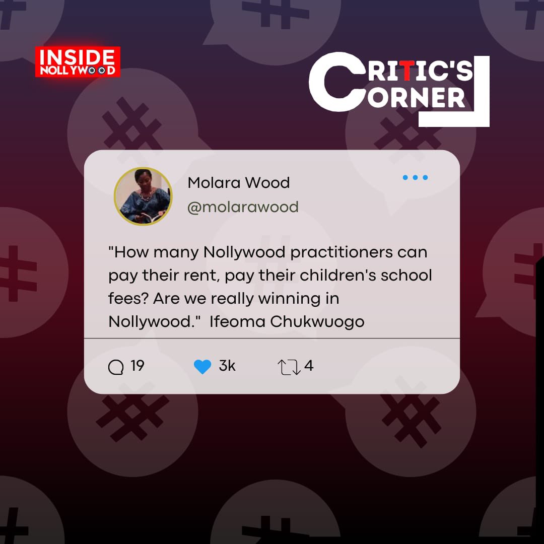 InsideNollyTV's tweet photo. Many Nollywood practitioners have really reinvented themselves because the movie industry isn’t well invested in. It’s only a few of these practitioners that makes money from Nollywood. Hmmm
#nollywoodcritics #criticscorner https://t.co/nENhFmXblA