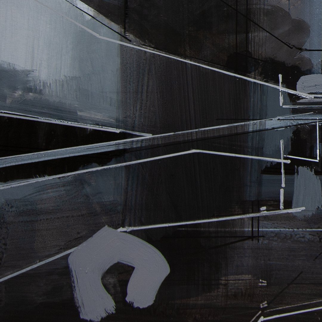 FarrellartVR's tweet image. #wip: Viaduct, 2023, Acrylic on Dibond, 30x40cm.

I revisited this monochromatic painting today, it's based on #holbornviaduct 
.
#spatialpainting  #gesturalspaces #goldenacrylics #urbanpainting #painterlygestures #christopherfarrell #londonart #underpass #architecture