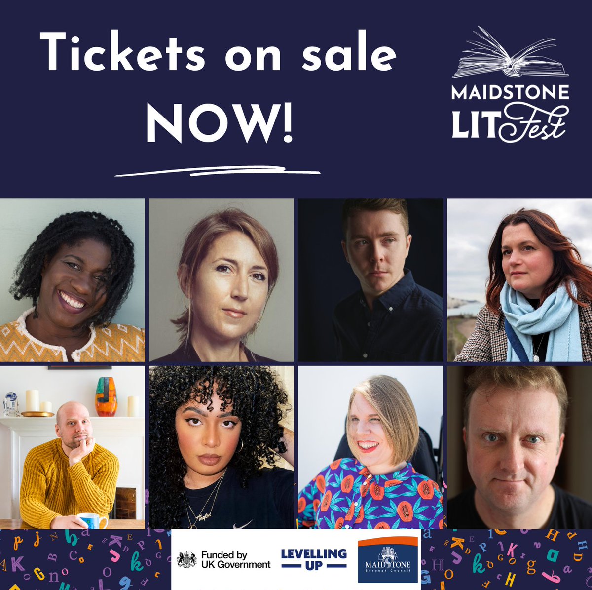 Get your Maidstone LitFest tickets now and join us for a whole range of exciting events!

#maidstonelitfest #UKSPF #maidstonekent