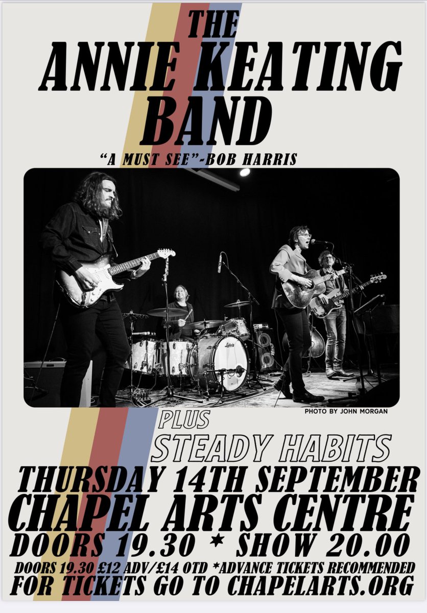 Annie Keating (@anniekeatingnyc) on Twitter photo Chapel Arts is one of my favorite venues. We get to play there w/the <a href="/steadyhabits_/">Steady Habits</a> duo opening the night September 14th.
Please help RT word out about this one as it’s going to be a night to remember! #bathuk #livemusic #England #tour Full band, full tilt #chapelartscentre Chapel Arts is one of my favorite venues. We get to play there w/the <a href="/steadyhabits_/">Steady Habits</a> duo opening the night September 14th.
Please help RT word out about this one as it’s going to be a night to remember! #bathuk #livemusic #England #tour Full band, full tilt #chapelartscentre