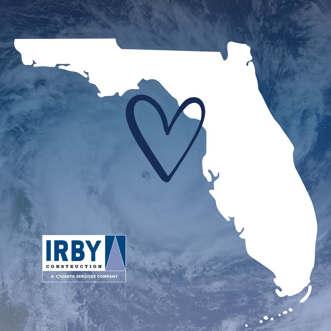 IrbyConst's tweet photo. As Hurricane Idalia progresses, our thoughts and prayers are with Florida. Irby crews are ready to restore power and assist wherever needed.
#idalia #prayersforflorida #stormwork #linemen #safety #lightsbackon #absoluteperformance #quantaservices #irbyconstruction https://t.co/kkM8lhtTAr