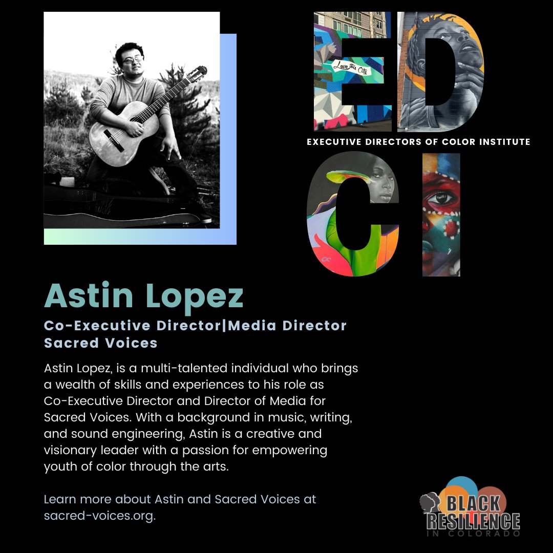 In the #EDCI Spotlight: Astin Lopez is Co-Executive Director of Sacred Voices.  He is one of the brilliant community leaders in the Executive Directors of Color Institute, a 2-year leadership development program of the #bricfundco. Learn more here: sacred-voices.org/team