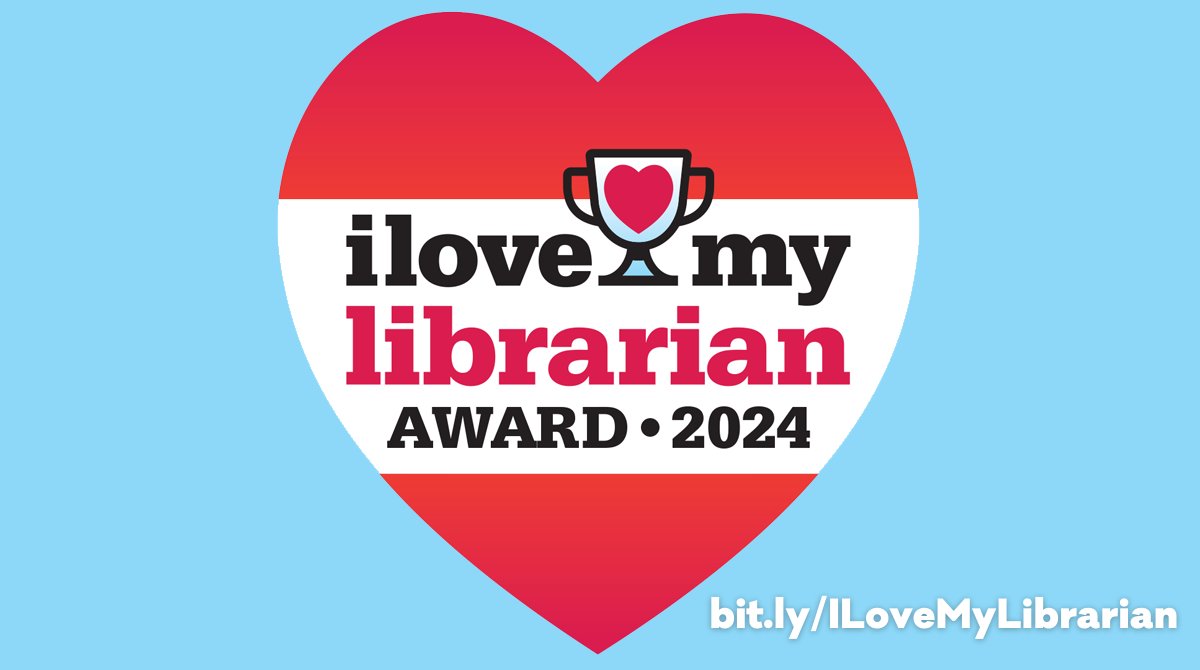 School librarians change lives every day. ALA’s #ILoveMyLibrarian Award will honor ten outstanding library professionals with a $5,000 prize—make sure your community knows about this amazing opportunity. Nominations are due September 30! bit.ly/ILoveMyLibrari…