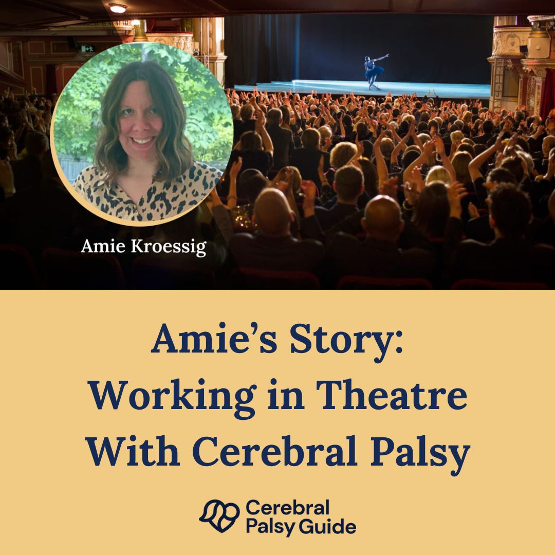 CP_Guide's tweet image. Amie Kroessig did not let her #cerebralpalsy diagnosis get in the way of her dreams of working in theatre. With the help of resources and support she made those dreams come true. Amie is an advocate of helping others with CP. Learn more about her story: bit.ly/3YQtbc0