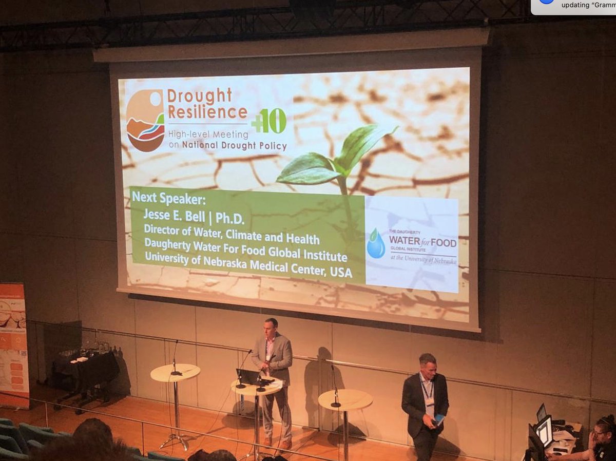 Last week, @JesseEugeneBell spoke at #WorldWaterWeek23 on #droughtresilience in Stockholm, Sweden. 

We were honored to share our work and collaborate with other experts and professionals @siwi_www! 💧 #WWWeek #UNMCCOPH