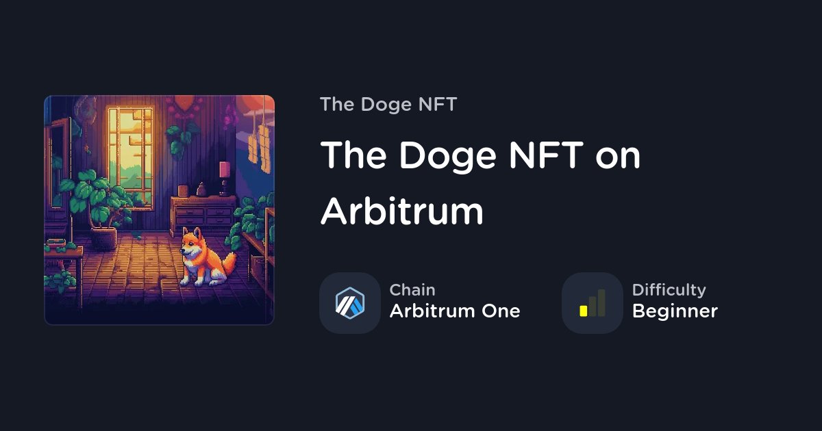 Celebrate international dog day with <a href="/ownthedoge/">Own The Doge 🐶🖼</a> and <a href="/Stepnofficial/">STEPN GO</a> in our newest Quest ✨

L3.xyz/TheDogeNFTArb