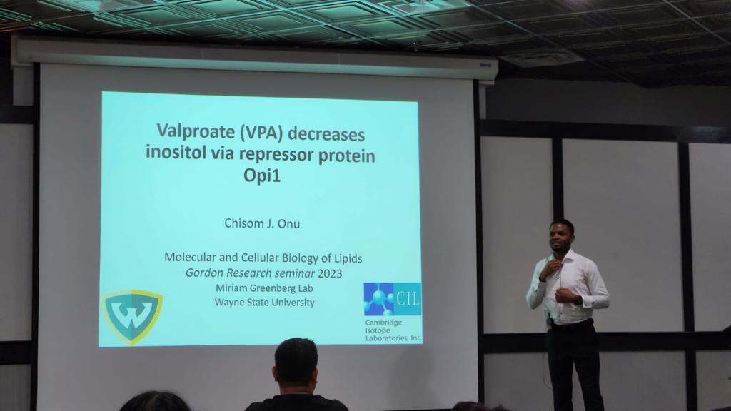 PhD candidate Chisom J. Onu gave a talk at the Gordon Research Seminar (GRS) and presented a poster in both the GRS and Gordon Research Conference held in Waterville Valley, New Hampshire!