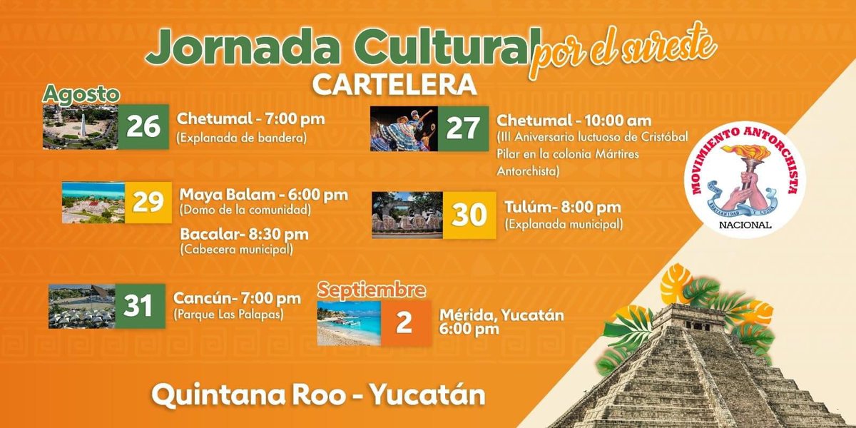 CeRod38's tweet photo. Con una gira en varios municipios de Quintana Roo, los grupos culturales llevan arte y cultura al pueblo en el sureste del país.
#ArteAntorchistaEnElSureste https://t.co/5svBJ7fwSx