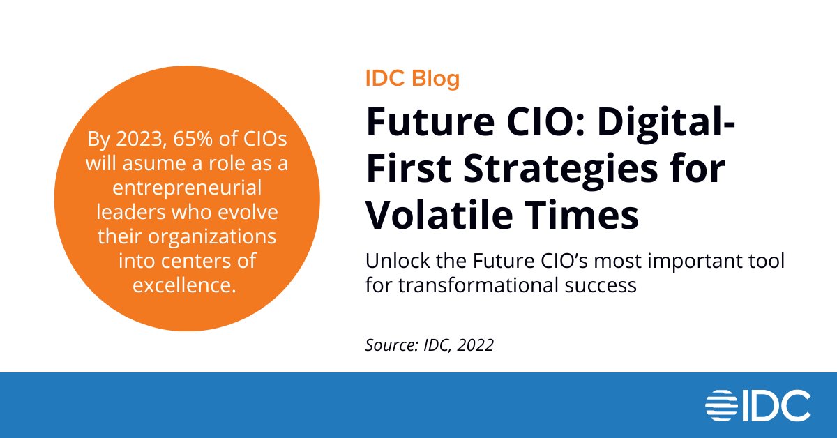 IDCLatin's tweet image. This Future CIO #IDCblog offers 3 actionable steps for #digitalleaders to consider as they tune their #organizations  amidst the geopolitical, economic, and social volatility that has been experienced worldwide in recent years. blogs.idc.com/2022/05/13/fut…