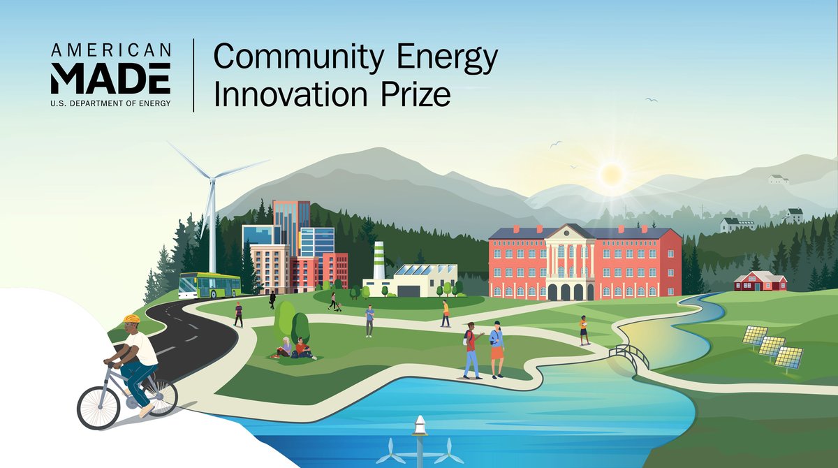 The new $7.49M #CommunityEnergyInnovation Prize just launched TODAY! College students, grassroots orgs, nonfederal government, and private entities can join to accelerate a just and equitable transition to a #CleanEnergy future. Join the challenge 👉 bit.ly/AMCWebCommunit…