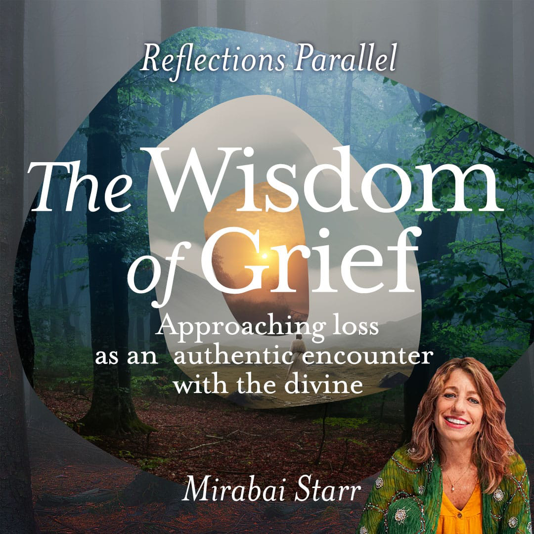 Join Mirabai in The Wisdom of Grief series presented by @carolinemyss
—
In this series, @mirabaistarr reframes the “Stages of Grief” as “Portals of Transformation.”  While grief is not a linear journey and we never get over our most profound losses, there are certain un