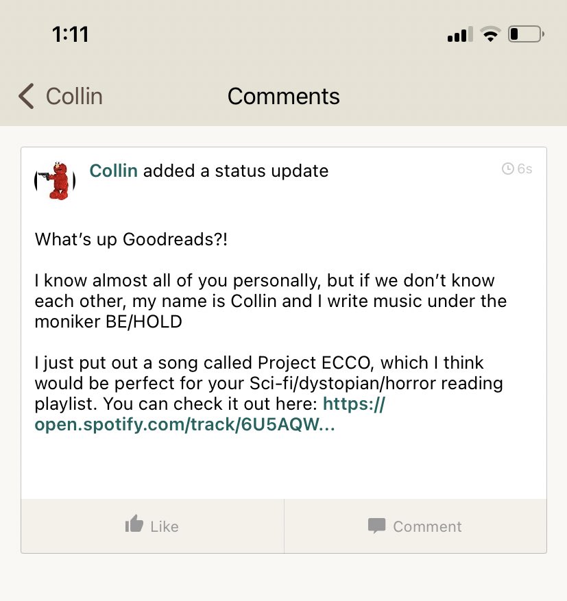 Always be promoting! Not even Goodreads is safe! 😤😤😤