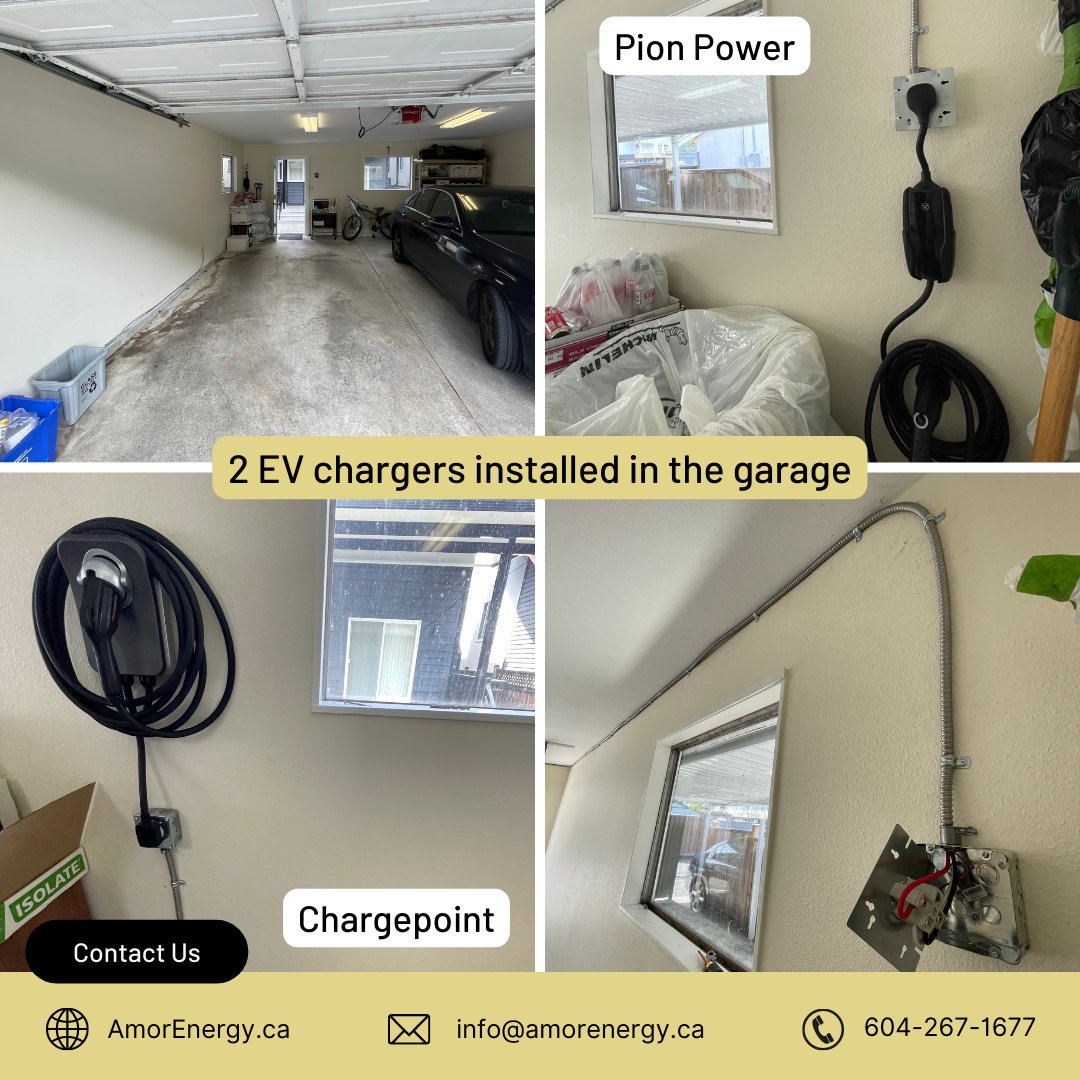 2nd service drop in the garage, making EV charger installation much more convenient!
Interested in installation? Call 604-267-1677📲or email info@amorenergy.ca 📩

#amorenergy #electricalcontractor #homecharger #evcharging #evchargingsolutions #servicedrop
