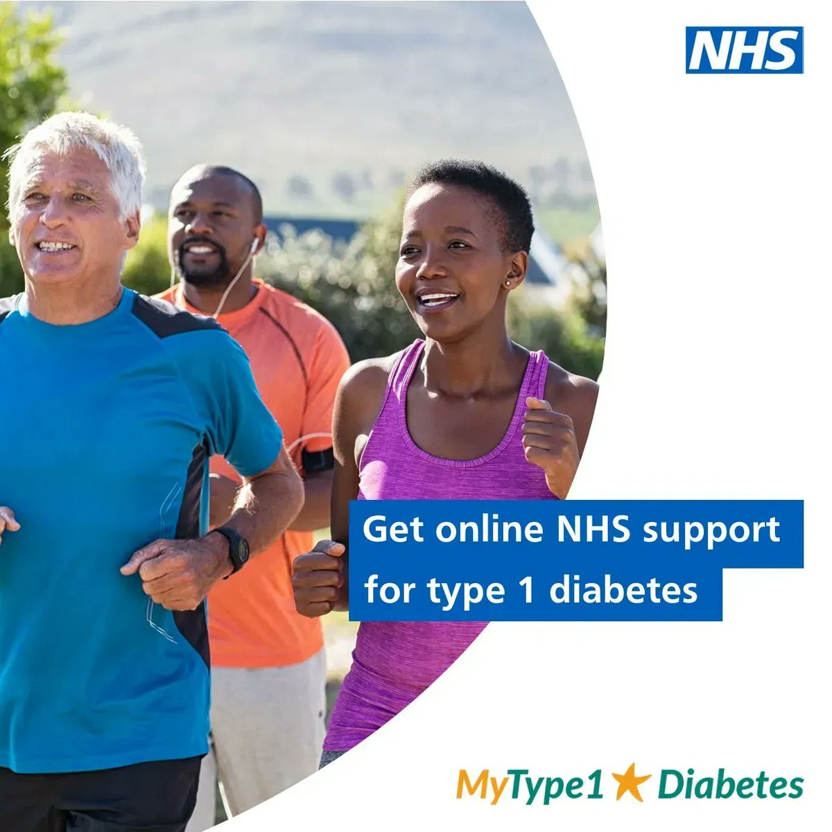 NHS_HW's tweet photo. Adults living with type 1 diabetes can access a free online NHS service where they’ll receive tailored support at home or on the move. 
Start the programme today. https://t.co/Pjs8tryqAc https://t.co/txojS2aJkn