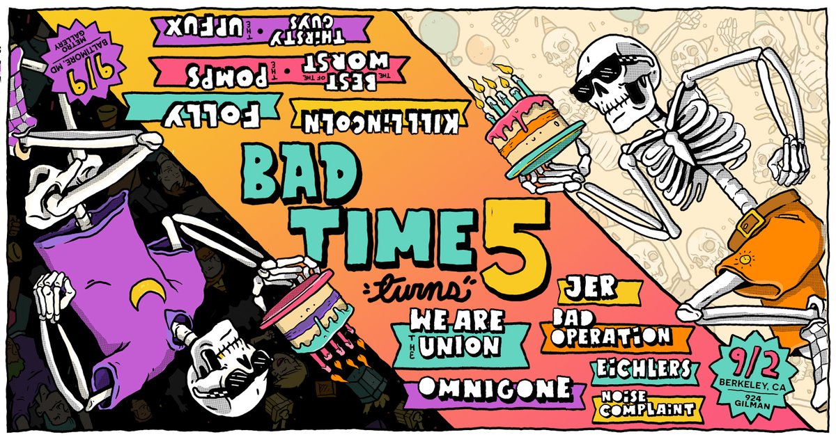 This Saturday at Gilman we'll be playing the BTR 5 year anniversary show! Are you planning on showing up? This is gonna sell out soon so get your tickets asap. If there are any tickets at the door, they’ll be super  limited.
Doors  at 5pm and we go on at 6.

📸:  <a href="/porkbellyphoto/">kellysandberg.jpg</a>