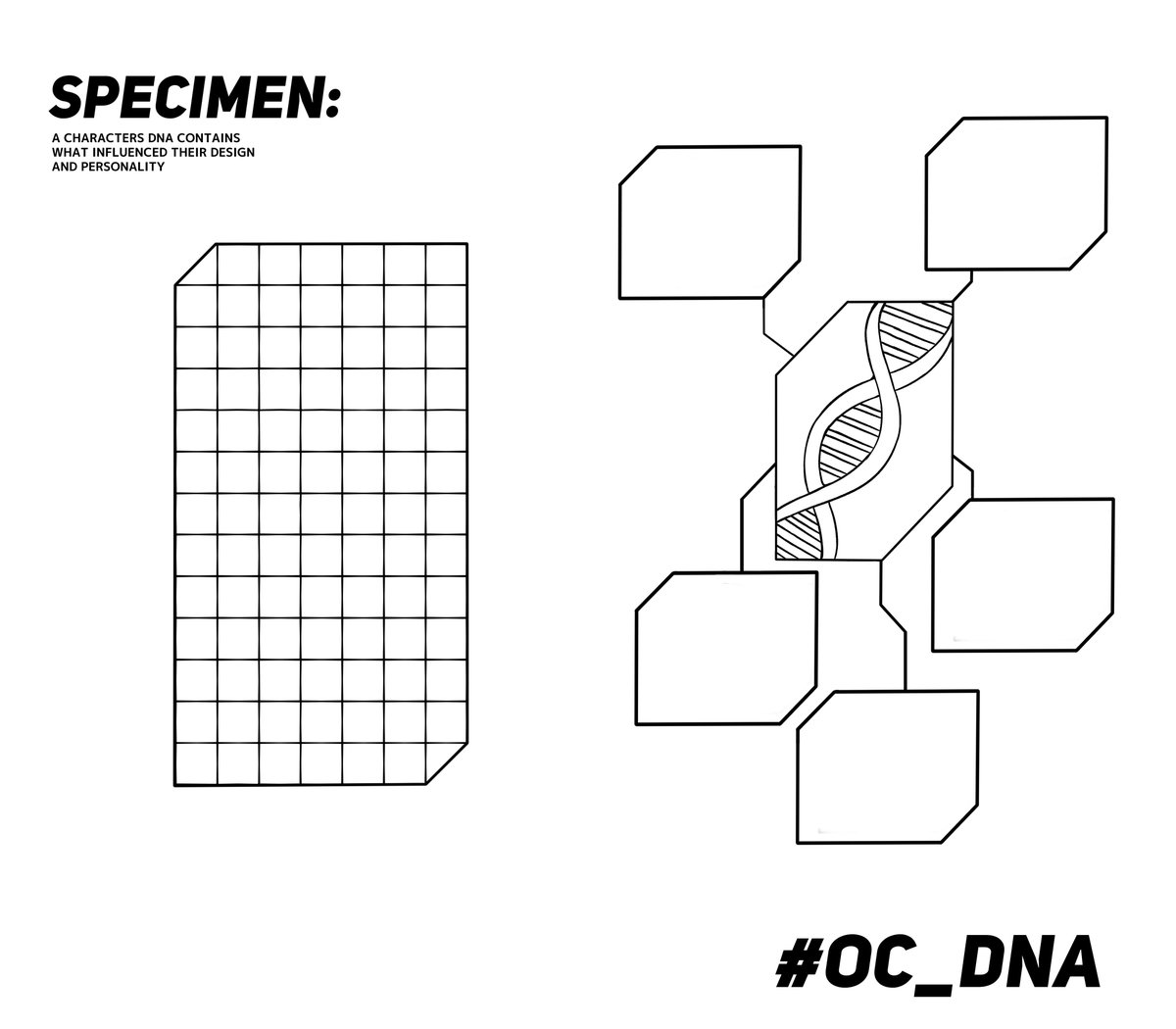 MelonbreadFBP's tweet photo. hey artists here's a cute little challenge
draw your OC and what inspired their personality and design as their DNA 
#OC_DNA if u want to participate! https://t.co/WUYm0ObcPe