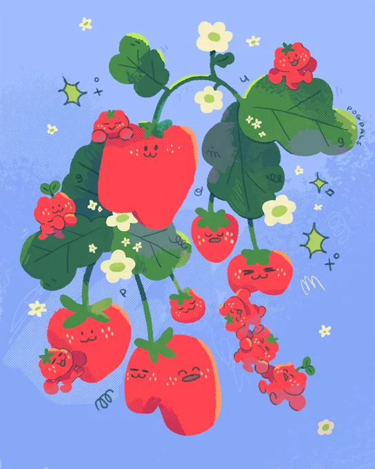 Just some tiny strawb babies  