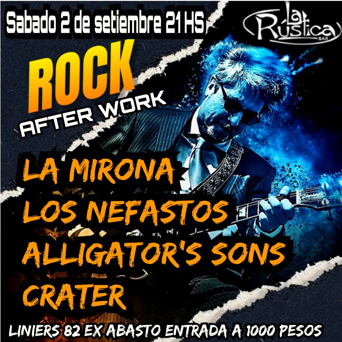 Antonellaar1's tweet photo. Para la gente del palo, les recomiendo esta banda del under cordobes para ir a ver a La Rustica este sabado, @craterrnr en ig. @vivir https://t.co/s5fqZ7X0Pl