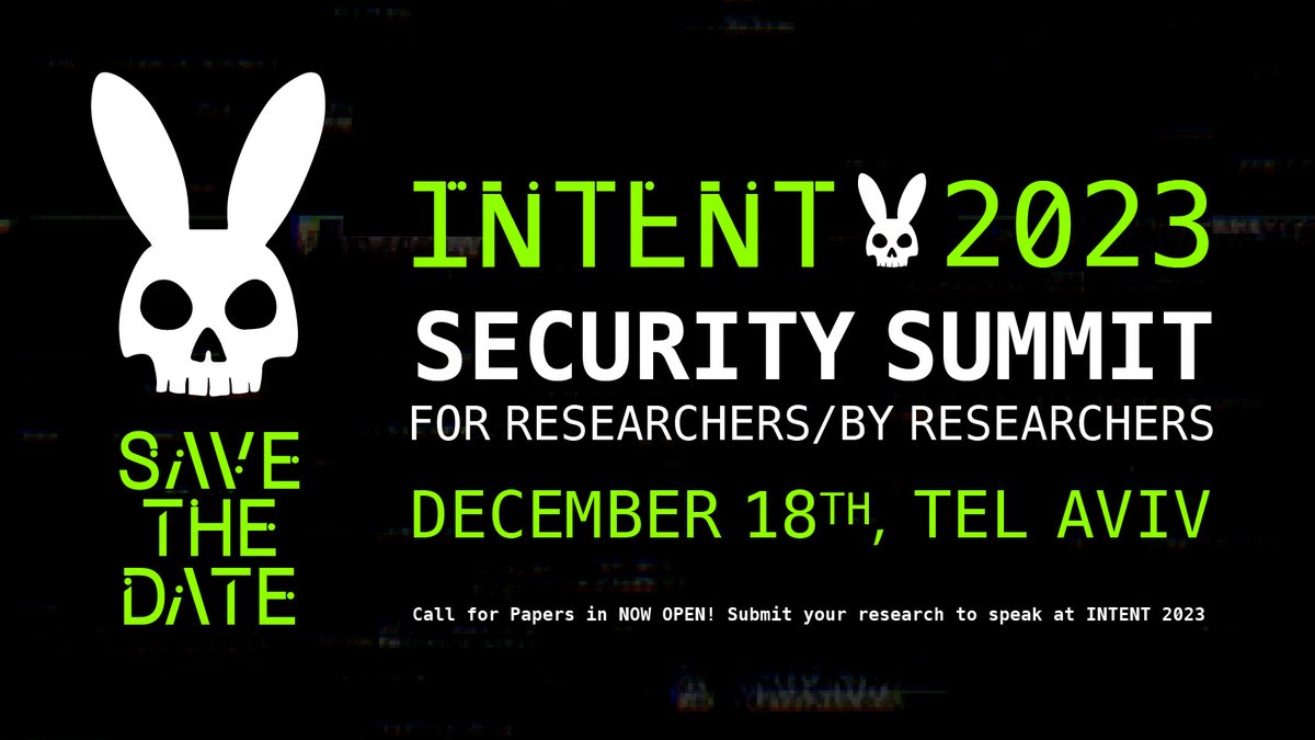INTENT - The security research summit tweet media