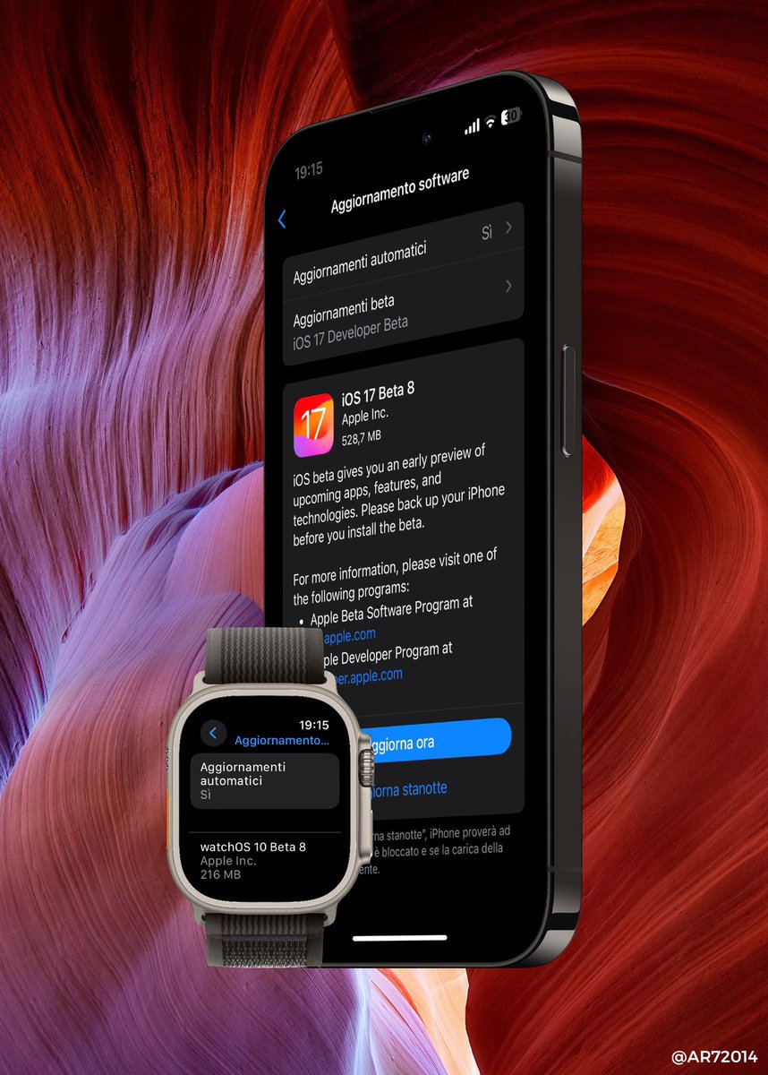 #Apple has released 

#iOS17 beta 8
#iPadOS17 Beta 8
#watchOS10 Beta 8

for Developers