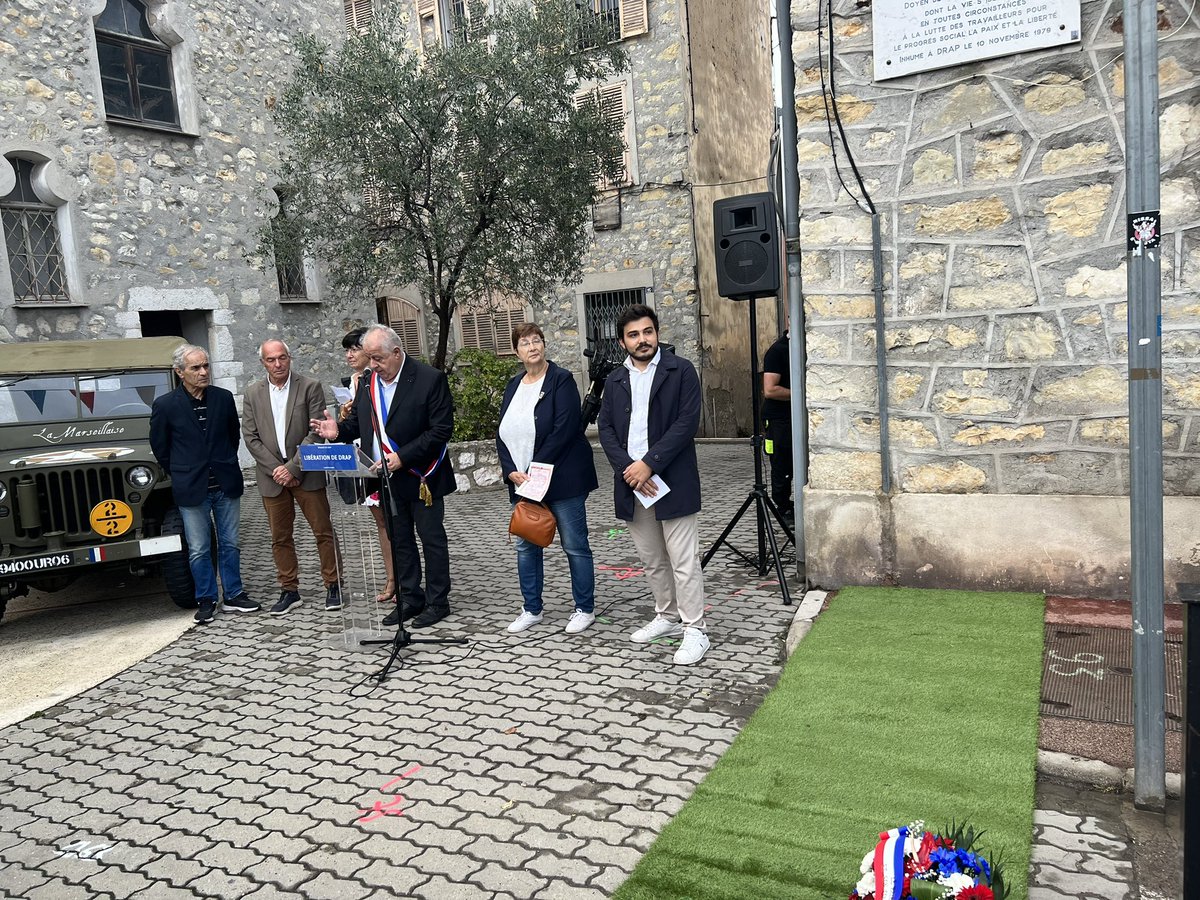 tomatis_gabriel's tweet image. Hier à #Drap, j'ai eu l'honneur de représenter la Députée @A_Masson06 lors des cérémonies marquant le 79ème anniversaire de la libération de la commune. 

Hommage à la France libre et à ceux qui ont sacrifié leur vie pour elle 🇫🇷🙏