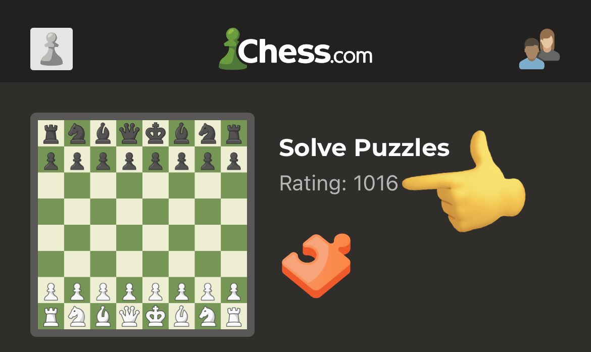 JoshuaZehner's tweet photo. 1st #Chess goal accomplished.  

Tiny for most, big for me! :)

Let’s see how long it’ll take to get to 1100.  

Next, I need to start playing online games.  Will probably get crushed for a while, but - have to start somewhere! https://t.co/NBflPHMNh6