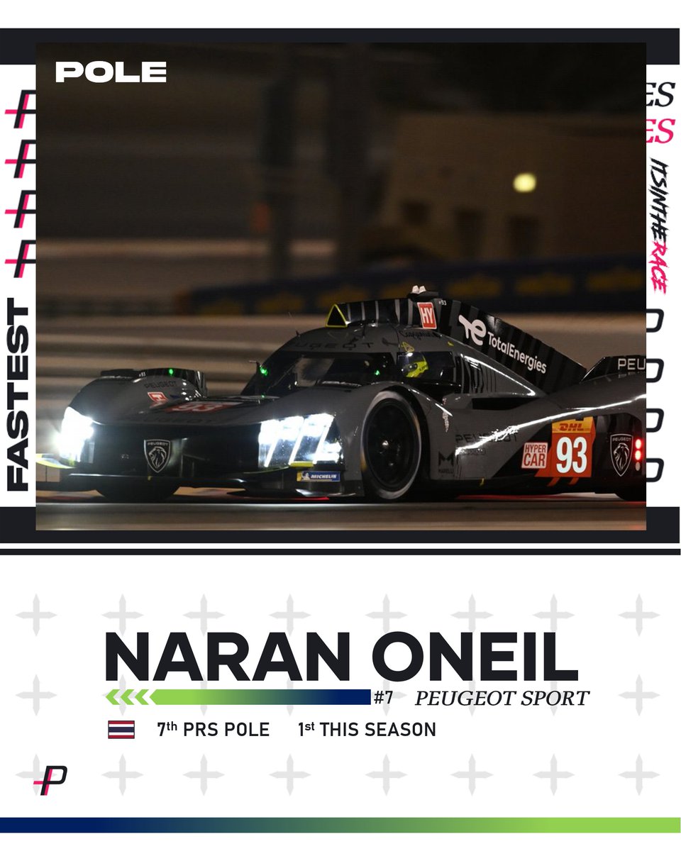 PRSSeries's tweet photo. .@SargeantSzn takes Peugeot's first pole ever in the #PRS in Qatar!
#PRSQatar🇶🇦 #BeyondTheRace https://t.co/WHzNI2fSUD