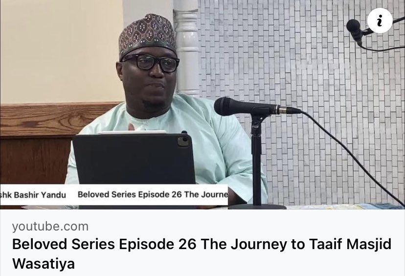 IslaahAl's tweet photo. Kishk Bashir Yandu 
Masjid Alwasatiyatu Masjid Al-Wasatiyah Philadelphia PA USA. Beloved Series Episode 26 The Journey to Taaif 
https://t.co/JqZiT6XuZs
#ecosheikh
#nomadicimam
#coolimam https://t.co/GRzeP6Ulbo