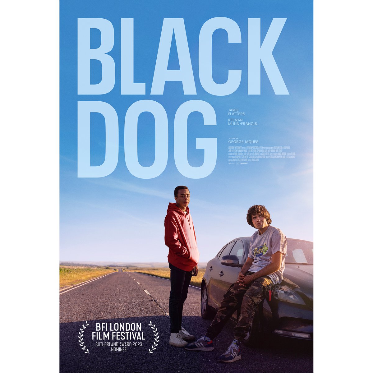 Delighted to share the official BLACK DOG poster (complete with LFF laurels). Designed by the incredible team <a href="/1NTERMISSION/">Intermission</a>! ❤️

Woof 🐾

#BFI #LFF #LondonFilmFestival #BlackDog #WorldPremiere #Festival #producer #LinkInBio #London #Film #debut #love #happy #poster #exclusive