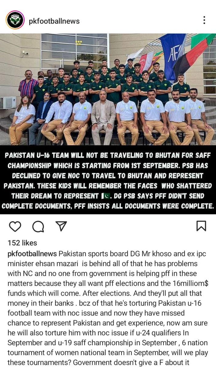 iam_zeeshy's tweet photo. #PakistanFootball #psb #PFF🇵🇰 #ehsanmazari #noc https://t.co/QaSgY8Plk2