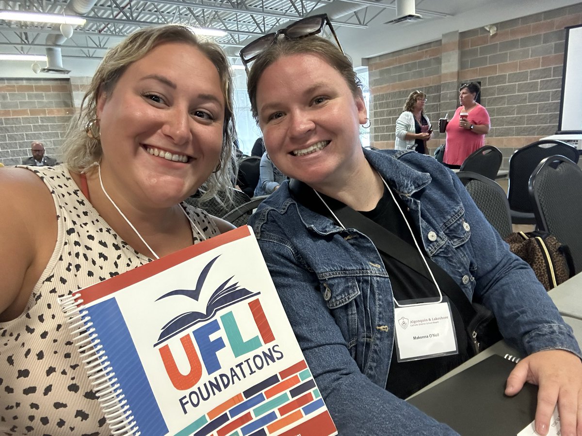 Reunited after a summer break with some PD! @makennaoneil is excited for another year in Kinder and I am excited for the new role of SERT!