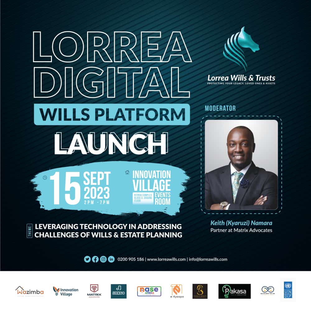 Join us as we launch a groundbreaking Digital Wills Drafting Platform that aims to simplify and democratize the process of creation and storage of wills and estate planning in Uganda. 

#DigitalWills
#DigitalWillStorage
#LaunchingSoon