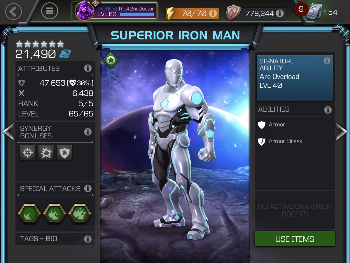 DocMcoc's tweet image. I heard we ranking up the best Iron Man?