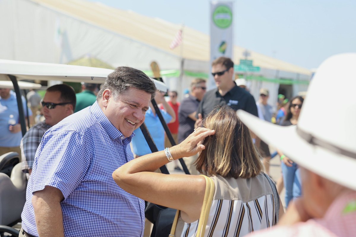 GovPritzker's tweet photo. Welcome to the 2023 Farm Progress Show, Illinois! I'm thrilled to be here to celebrate our farmers who make sure that every Illinoisan's needs are met.

Today, we're ensuring our farmers have the support they need with our new Rural Mental Health Grant Program. https://t.co/JjZNlHpgHX