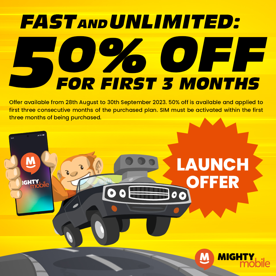Mighty Mobile is LIVE, NZ's first prepay plans with UNLIMITED data*! Details here 👉 mightymobile.co.nz

Sign up for our Mighty Mobile mailing list for the chance to win one of 3 Samsung Galaxy Flip5 phones mghty.pe/3Pc6bkj