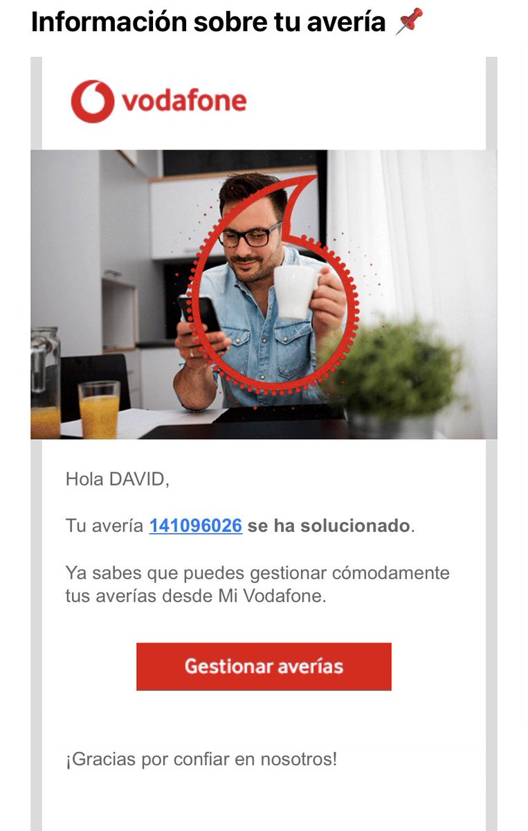 davidscvva's tweet photo. @vodafone_es Por no haber cogido el teléfono al número 607100304, habéis dado la avería por resuelta!!
Seguís diciendo que ese no es vuestro número? Que no pasa nada! Ya os he pillado! No hace falta seguir con la mentira!! Es más fácil reconocer el error que hacer “la Bona” más gorda!! https://t.co/r9yzen0JyR