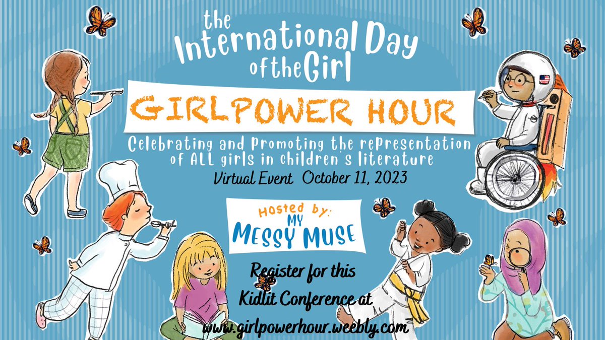 Always a joy to share #kidlit knowledge! Sign up and tune in to get some on October 11 at the ALL-DAY #GIRLPOWERHOUR virtual conference from @michele_mcavoy @little_press I'll be there with @valerie_bolling @HelenHWuBooks and many more: girlpowerhour.weebly.com