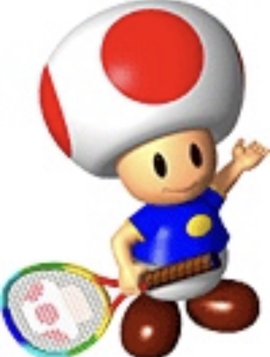cake_hoarder's tweet photo. Toad playing tennis 🎾 https://t.co/w6Lqo41xPX
