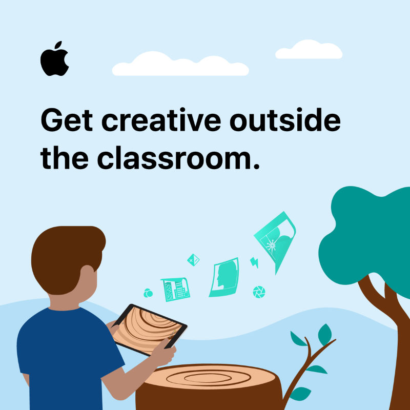 AppleEDU's tweet photo. Make lessons more engaging no matter where they happen.

Find easy tutorials to enhance learning and critical thinking, like photographing textures to make unique text art.