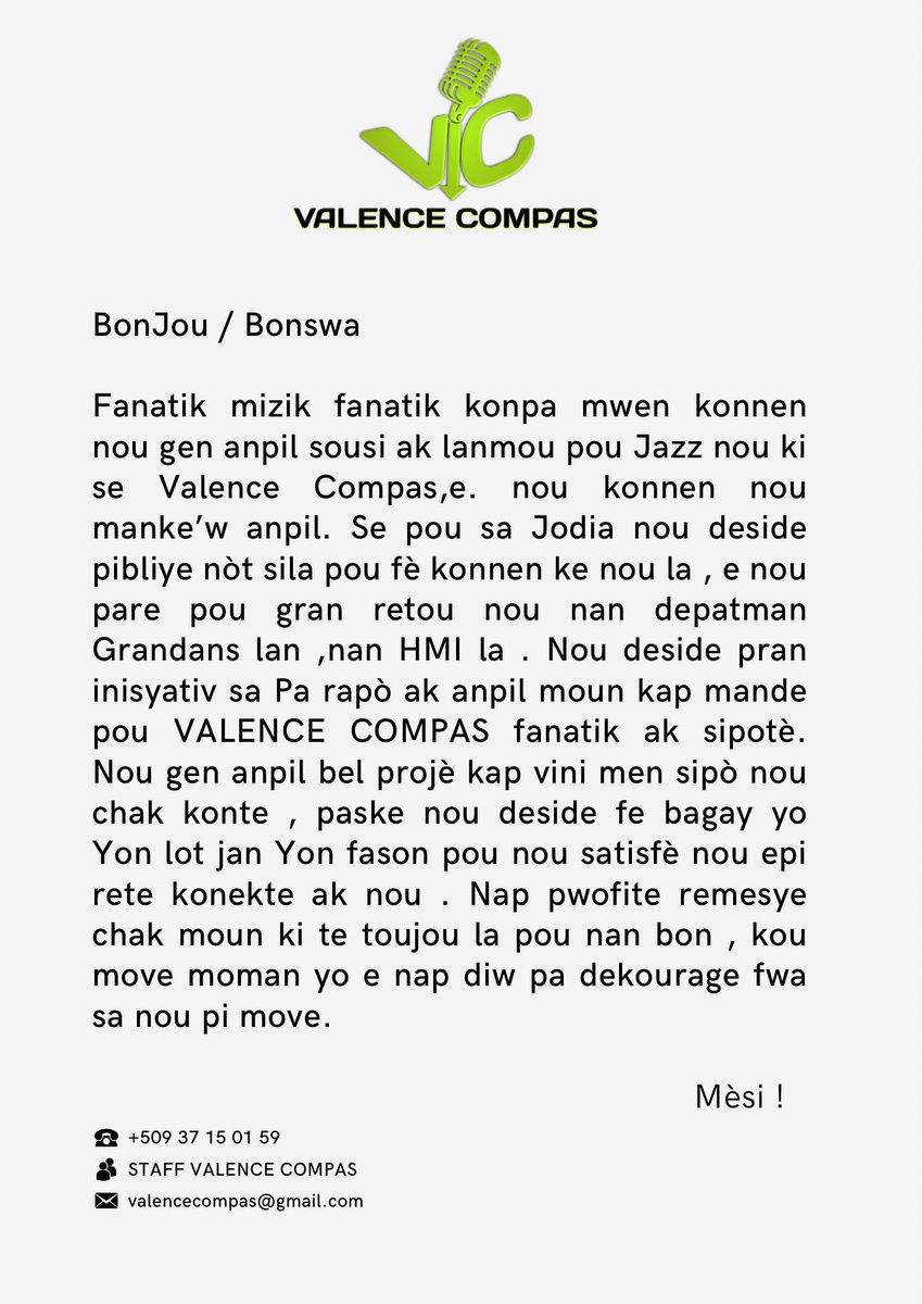 LoyalMag's tweet photo. 🚨 Welcome Back Valence Compas . 
@carelpedre  @Guywewe  @AktyaliteHmi @TICKETmaghaiti  @MassPowershow @DloKokMagazine https://t.co/TCK5ntW4ar