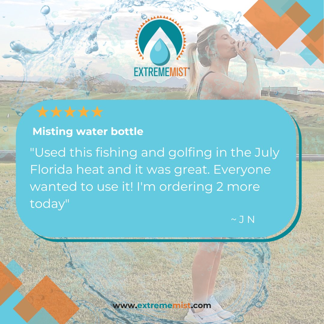 ExtremeMistPCS's tweet image. Everybody is going crazy about this innovative water bottle. So get yours now and see why our GoMist Bottle is becoming everyone's favorite cooling companion
#productreview #GoMist #waterbottle #hydration #coolingbottle #mistingbottle