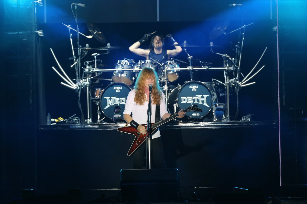 Megadeth's tweet photo. The CRUSH THE WORLD tour is coming to the US! Tickets for all shows and VIP experiences on sale now! Click here to get your tickets ➡️ https://t.co/XFBKT0PLem #heavymetal #thrashmetal #megadeth

📷: Bjoern Trotzki https://t.co/UXF6QTH155
