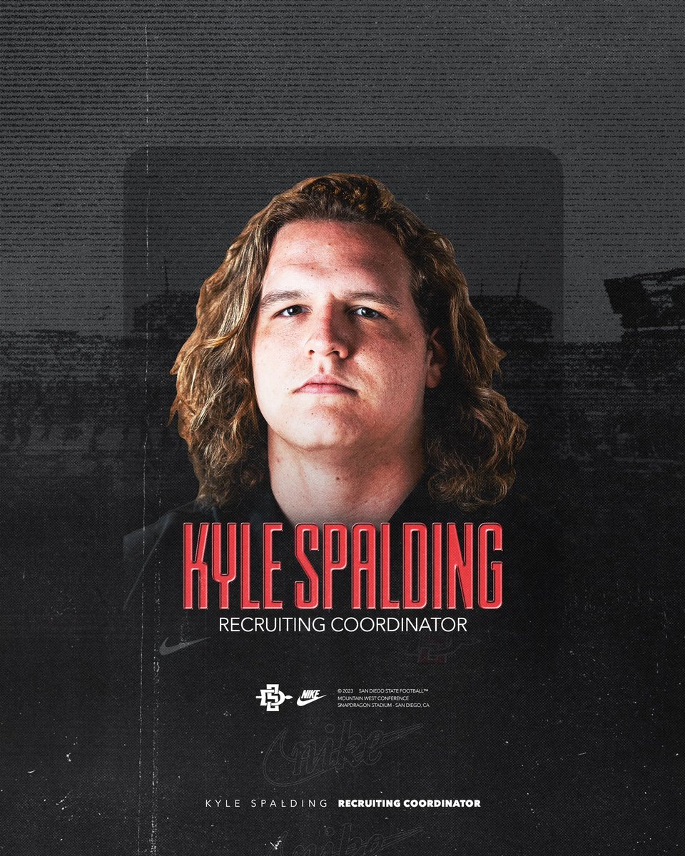Adding our guy <a href="/KSpaldingSDSU/">Kyle Spalding</a> to the staff as a recruiting coordinator.