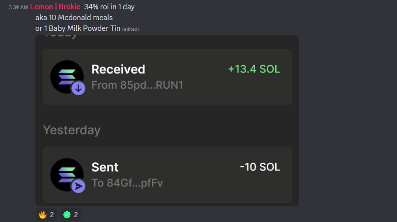 BrokiiesNFT's tweet photo. Another happy customer. Daily profits during a bear market; what more could you ask for? #brokiestothebank https://t.co/w1CO0SMKYb