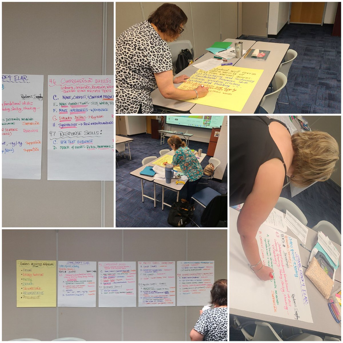 Lots of learning happening today as we unpacked the STAAR Assessed Curriculum and ECR Rubric! #WeR19