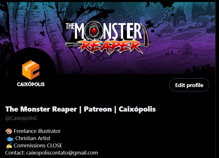 The Monster Reaper | Patreon | Caixópolis tweet media