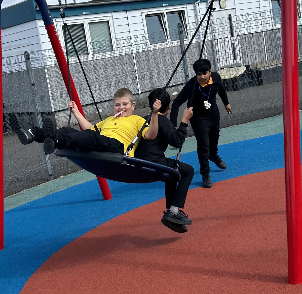 Well done P7s! The TZ P7s had a great time with their P7 friends in the playground today.   #together <a href="/maddistonps/">Maddiston Primary</a>