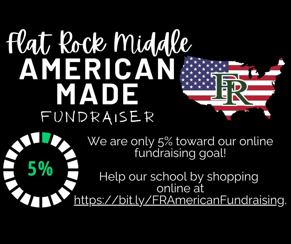 We need your help! We are only 5% toward our online fundraising goal right now.  Support our school by shopping online for our American Made Fundraiser through American Fundraising Group.  Items can be shipped directly to you! We appreciate your support!