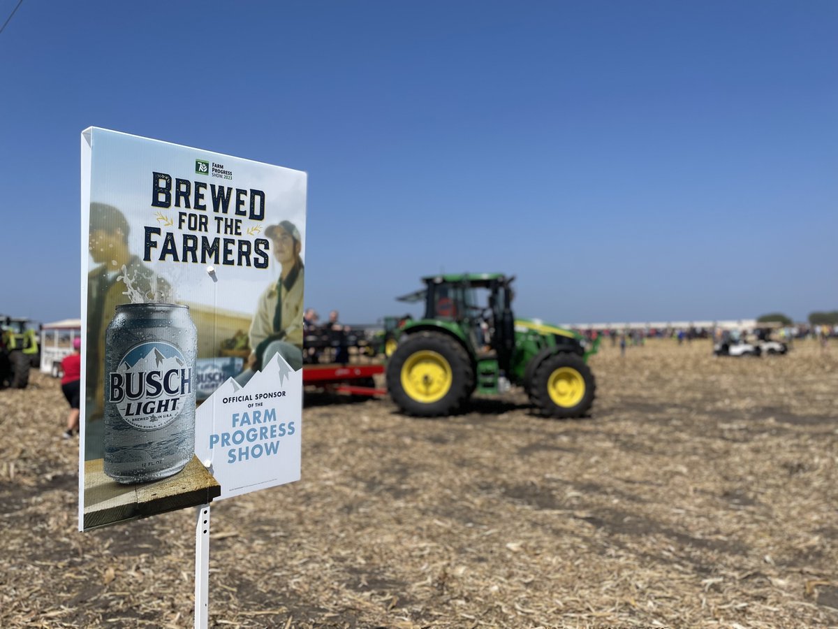 FPShow's tweet photo. For the farmers.🍺🚜 Head on over to watch Tillage Demonstrations start at 2pm at Busch Light Fields, just north of the show grounds. @BuschBeer #FPS23 #Sponsored https://t.co/ffjdvHmdPk